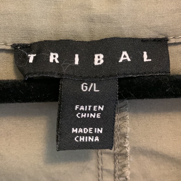 Tribal utility jacket. Sz L. Khaki. EUC. - Picture 2 of 10